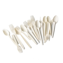 Biodegradable disposable cornstarch cutlery sets